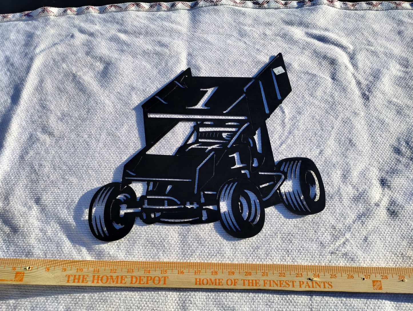 Sprint car metal art