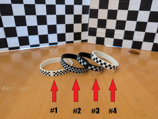 Silicone racing wristband