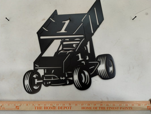 Sprint car metal art